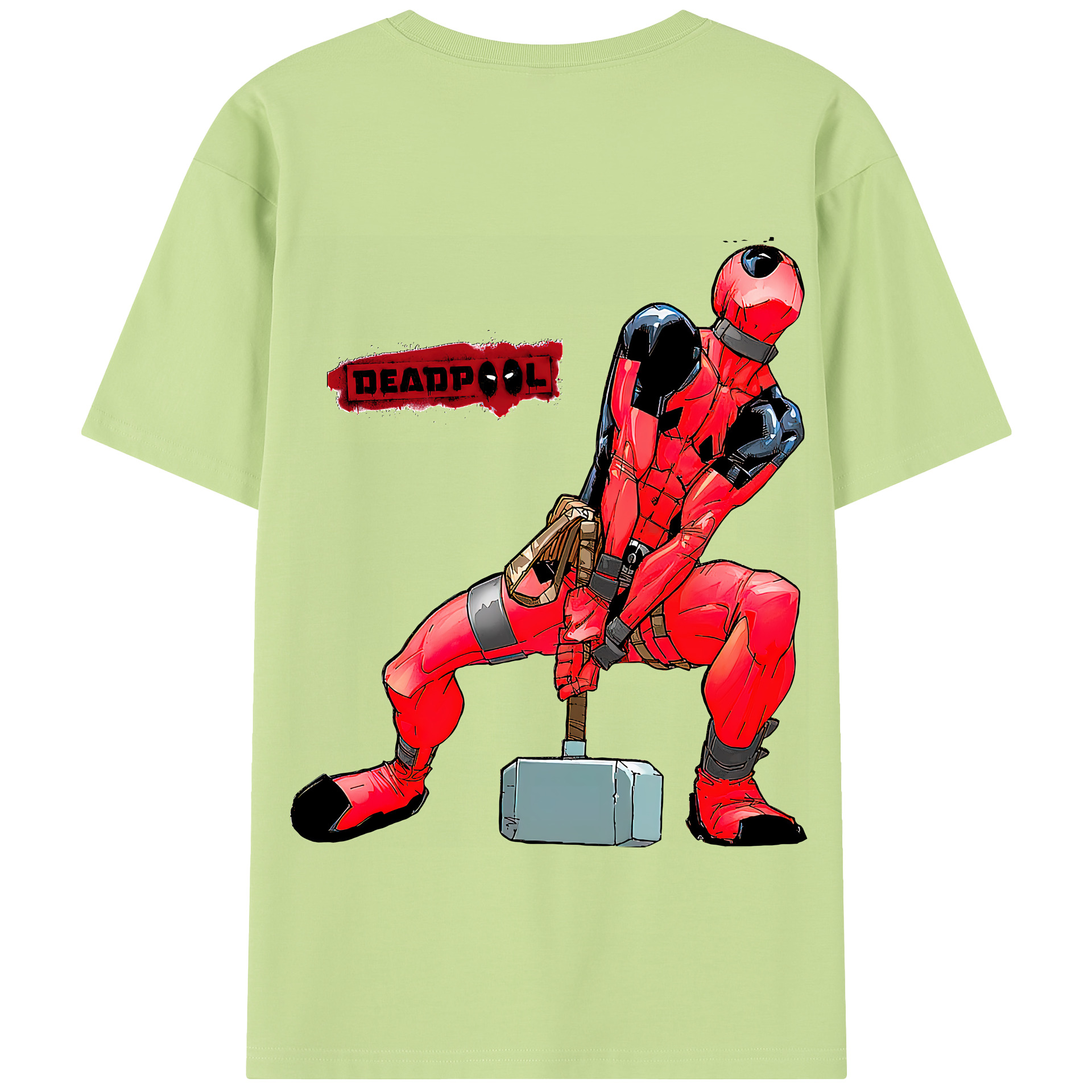 （画像用） Deadpool デッドプール 綿100％半袖Tシャツ（背面プリント）